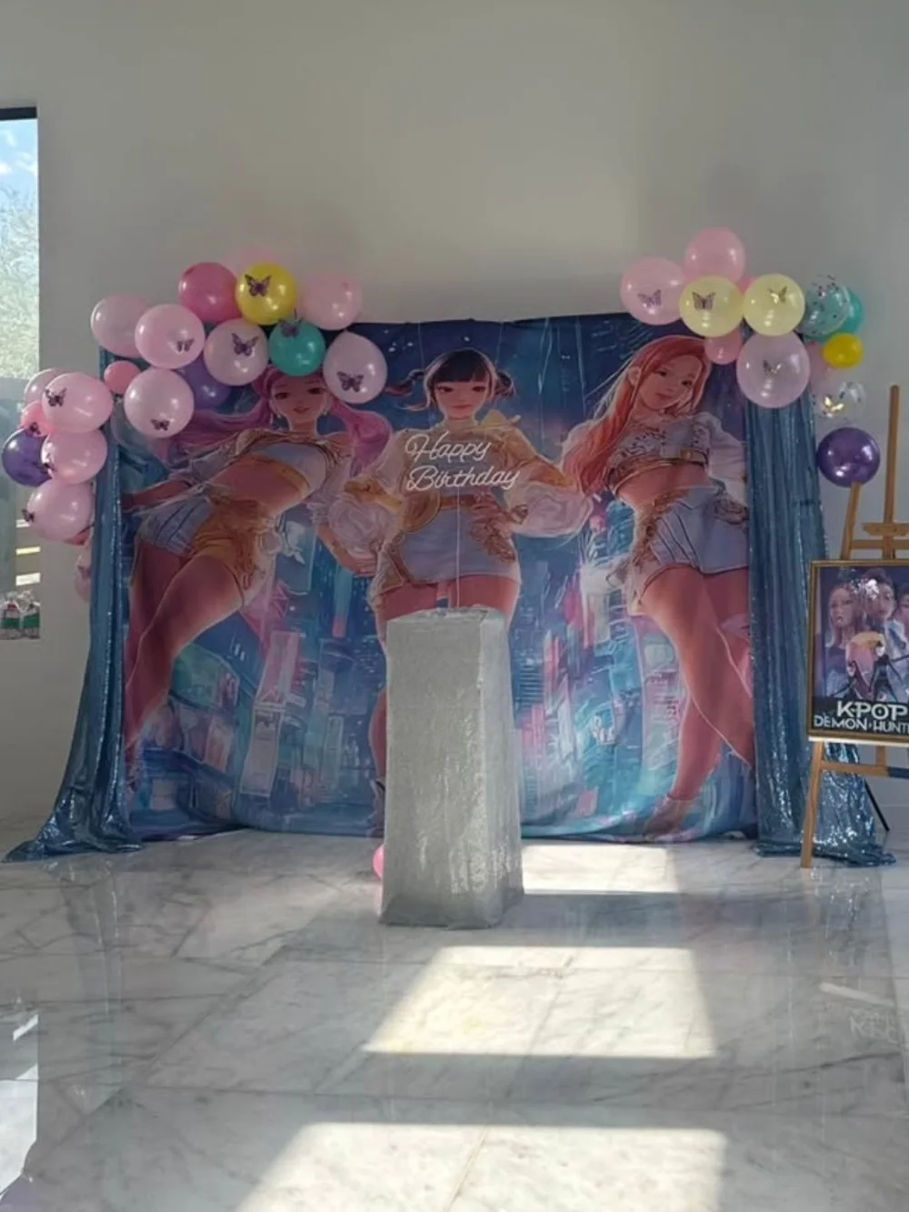K pop inspired back drop